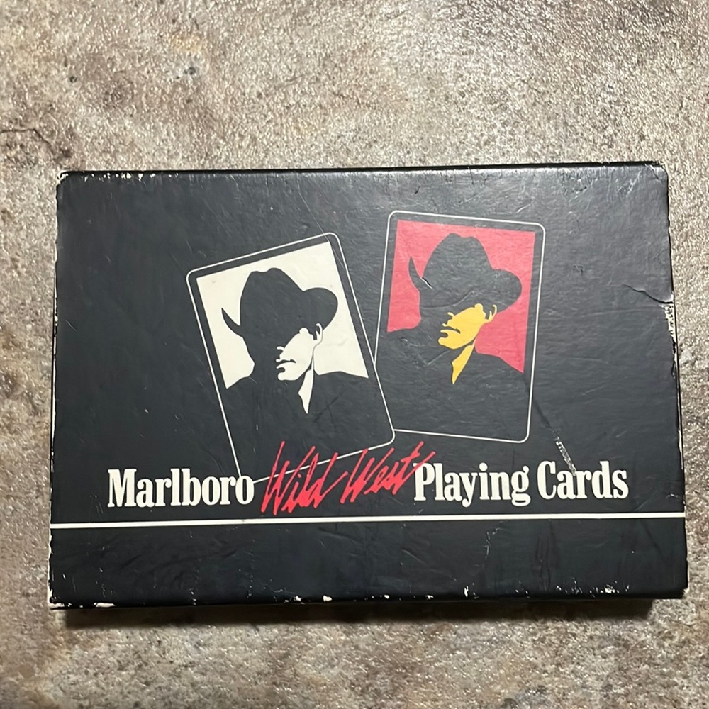 Vintage Marboro Wild West  playing cards 2 decks Philip Morris 1991